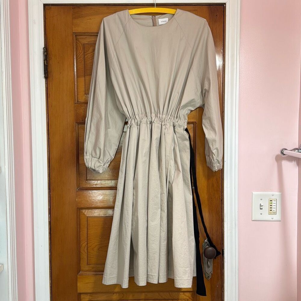 Unlabel Beige Long Sleeve Puffy Dress Women's US Medium 10 UK 14